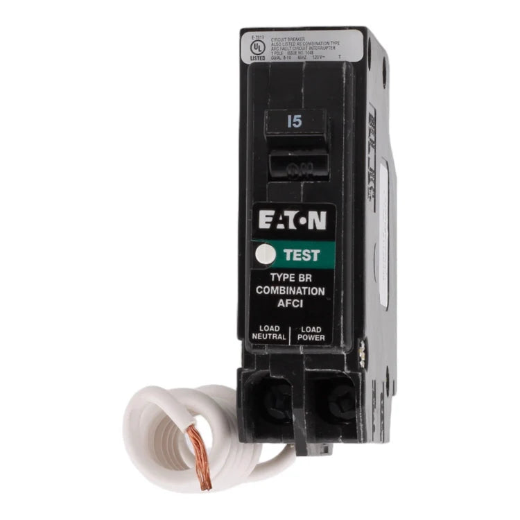 NEW - Eaton BRCAF115 15 Amp Single Pole 120V Pigtail-Neutral AFCI Arc Fault Circuit Breaker UL