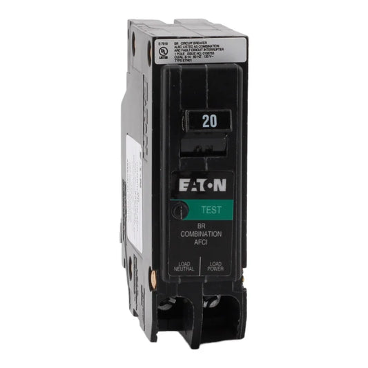 NEW - Eaton BR BRP120AF 20A 1P 120V AFCI Plug on Neutral Circuit Breaker