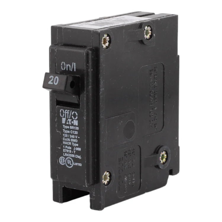 NEW - Eaton BR120 20A 120/240V 1-pole Thermal Magnetic Circuit Breaker
