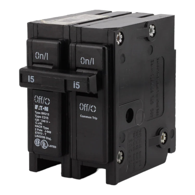 NEW - Eaton BR215 15 Amp Double Pole 240V Plug-In Standard Trip Circuit Breaker UL