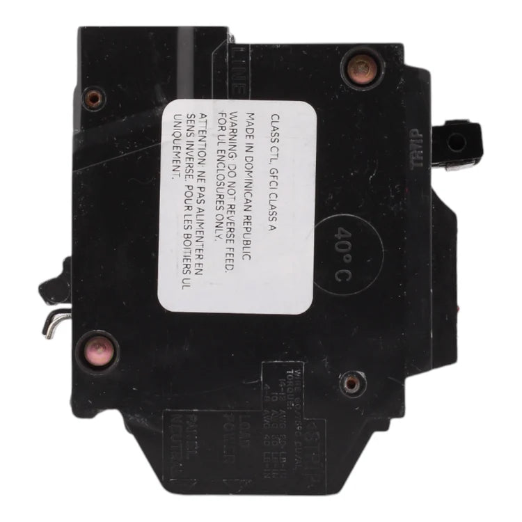 GE THQL2130PGFT, 30 Amps, 2 Pole, 120/240 Volts, Ground Fault Circuit Breaker, GFCI, 10kA, Plug-On Mount, Plug-On Neutral Connection, for GE Panels
