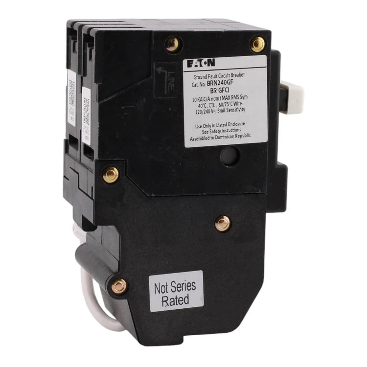 NEW - Eaton BRN240GF 40 Amp Double Pole 240V Pigtail-Neutral GFCI Ground Fault Circuit Breaker UL
