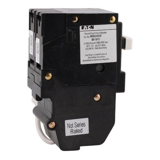 NEW - Eaton BRN240GF 40 Amp Double Pole 240V Pigtail-Neutral GFCI Ground Fault Circuit Breaker UL
