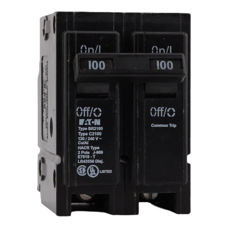NEW - Eaton BR2100 100 Amp Double Pole 240V Plug-In Standard Trip Circuit Breaker UL
