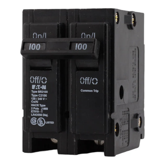 NEW - Eaton BR2100 100 Amp Double Pole 240V Plug-In Standard Trip Circuit Breaker UL