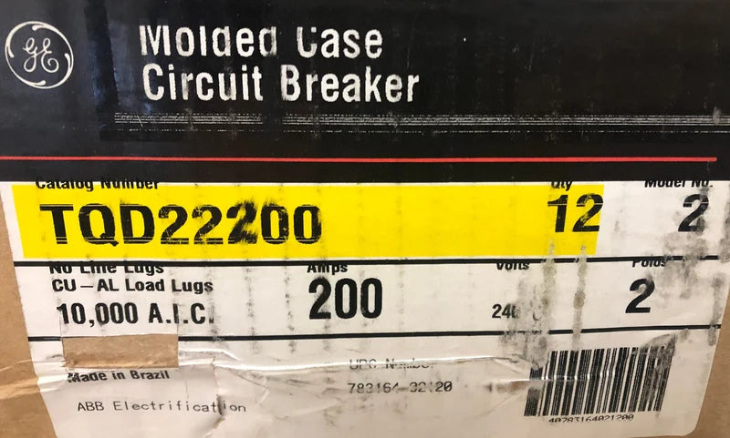 GE TQD22200 200A 2-Pole Molded Case Circuit Breaker - view 2